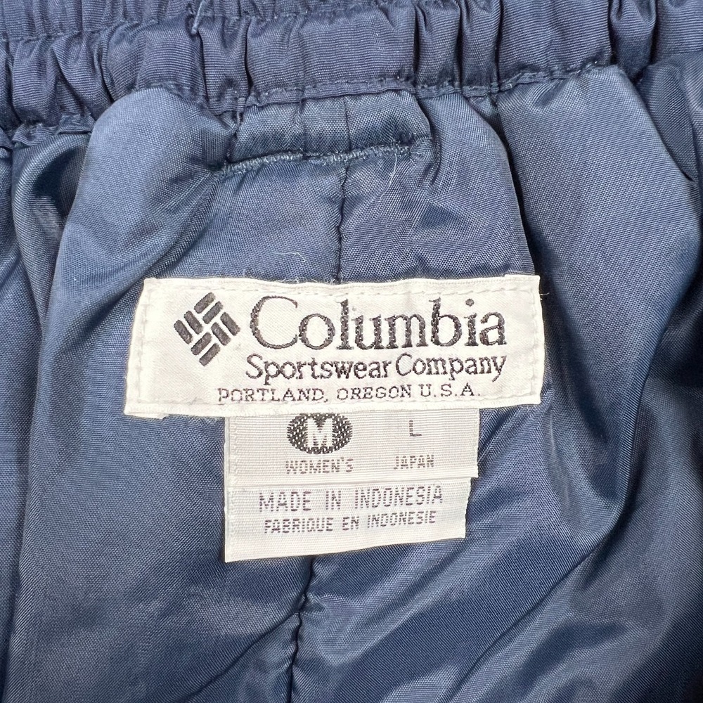 Vintage Columbia Women's Ski Snowboard‎ Snow Pants Baggy Medium Navy Belted Y2K - Picture 5 of 11